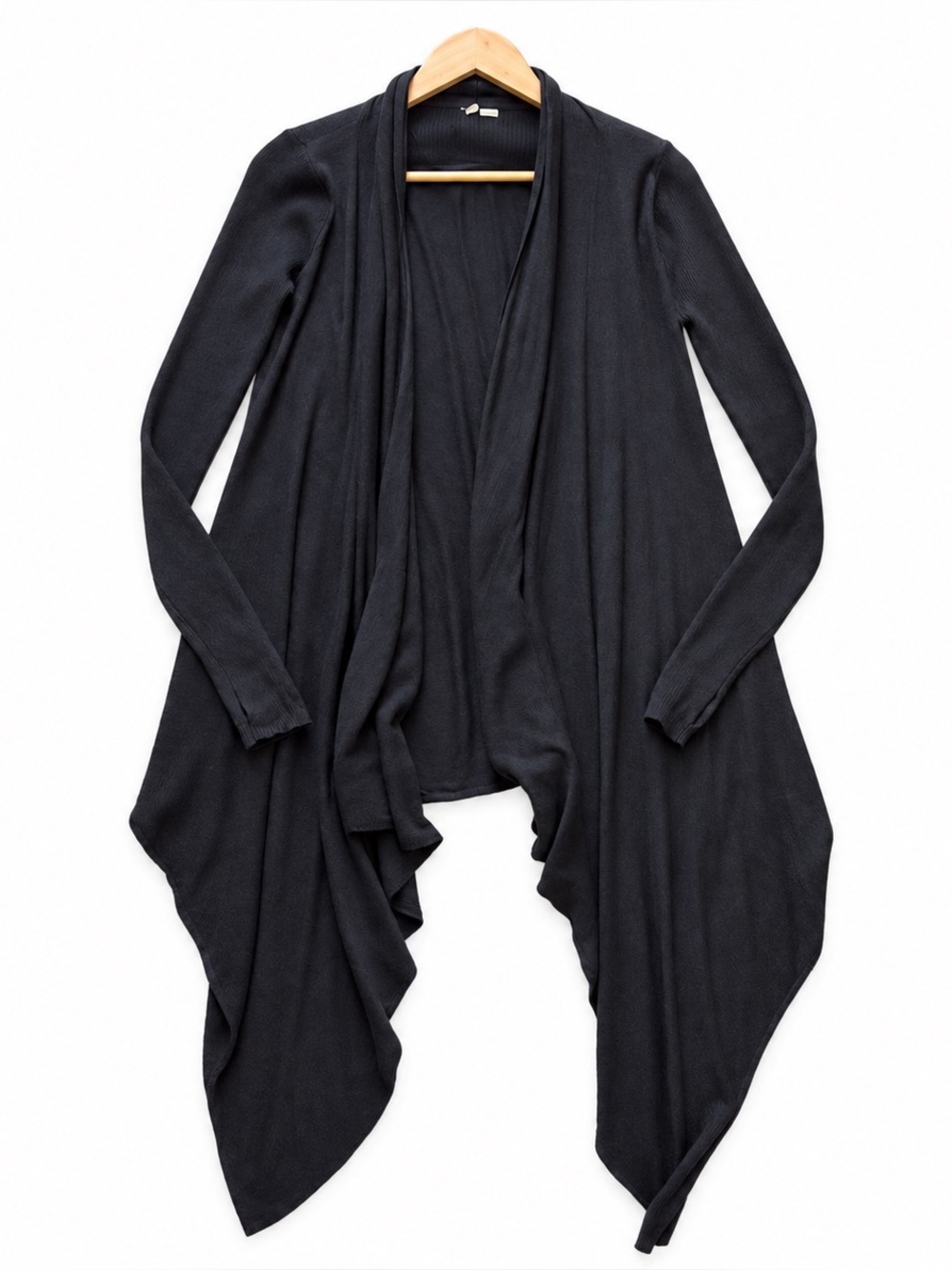 Lululemon small open front knit black yoga workout dressy cardigan